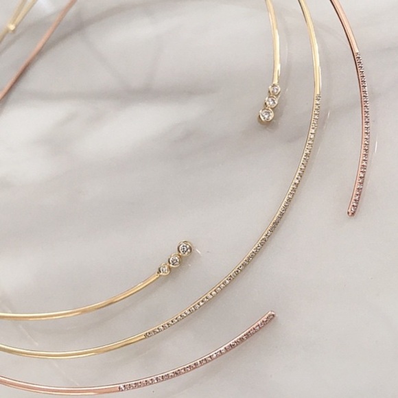 AMAZING! Never Worn! “EF Collection” 14k Gold Micro Diamond Collar Necklace!! - Picture 1 of 7